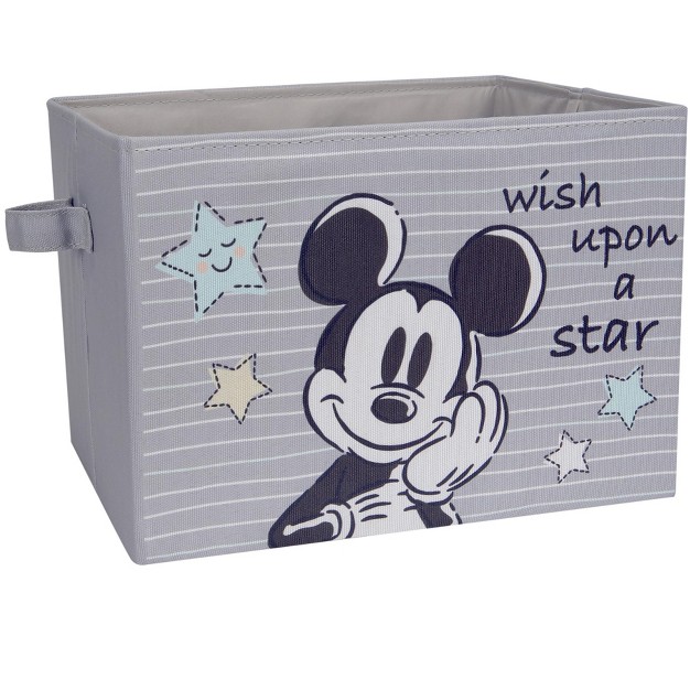 Lambs amp Ivy Disney Mickey Mouse Gray Foldable Storage Basket container bin