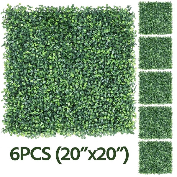 Yaheetech 6Pcs 20 x 20 Artificial Boxwood Panels Topiary Hedge Plant