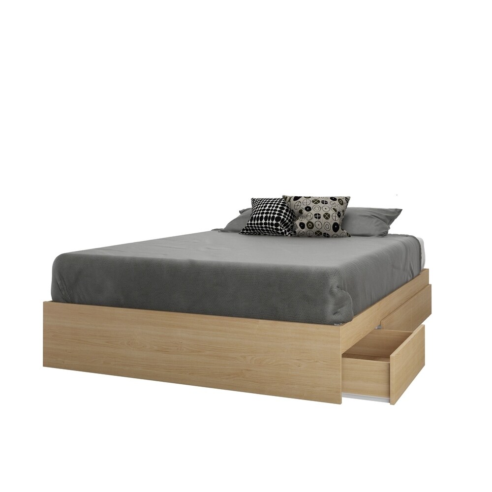 Nexera Nordik 3 Drawer Storage Bed  Natural Maple