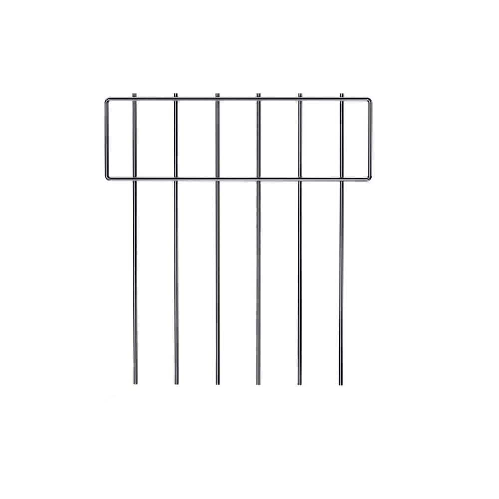 Oumilen 17 in. H x 10 ft. L Barrier Fence Decorative Garden Fencing Rustproof Metal Wire Garden Fence T Shaped (10-Pack) LT-K145