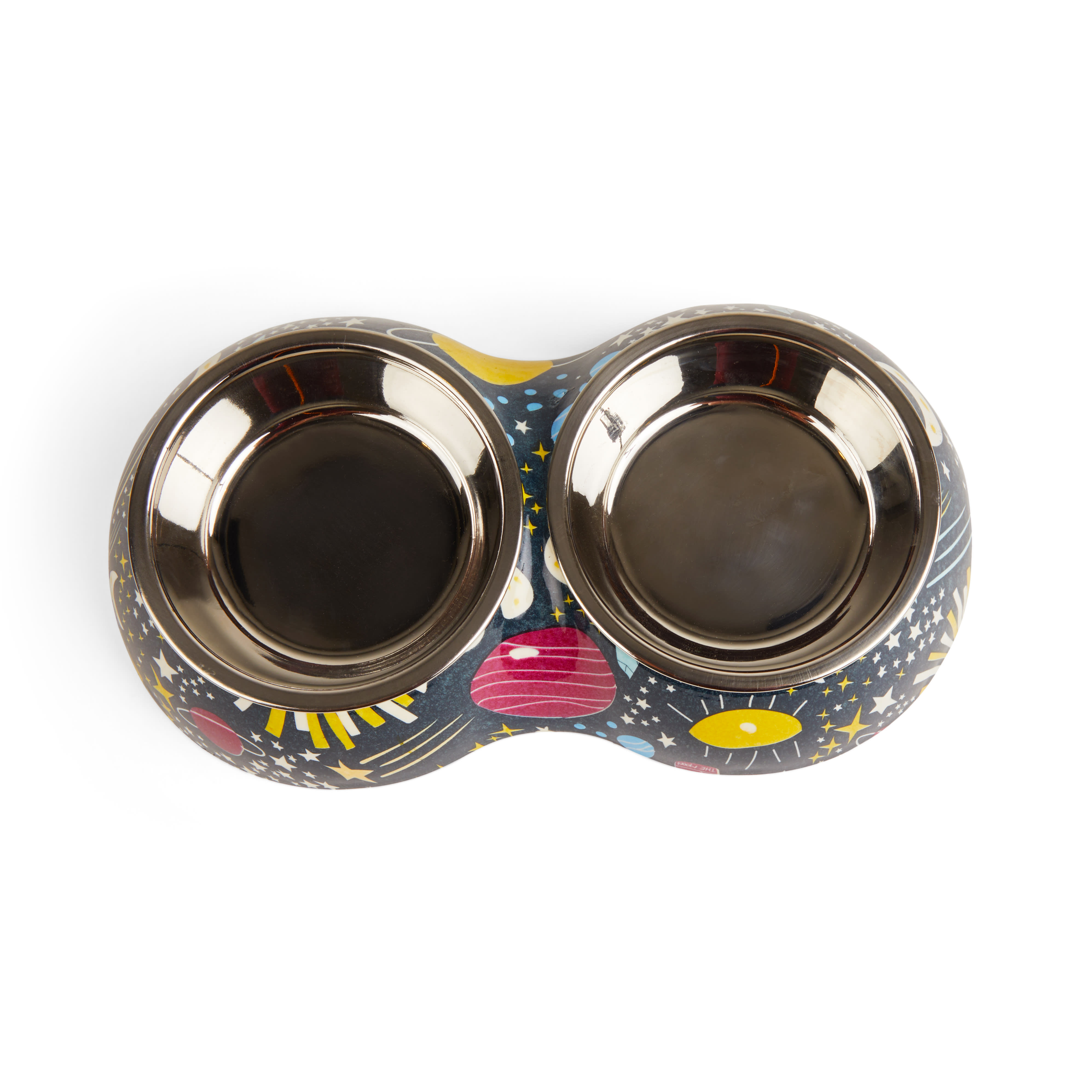 EVERYYAY Cosmos Double Diner Cat Bowl， 0.75 Cup