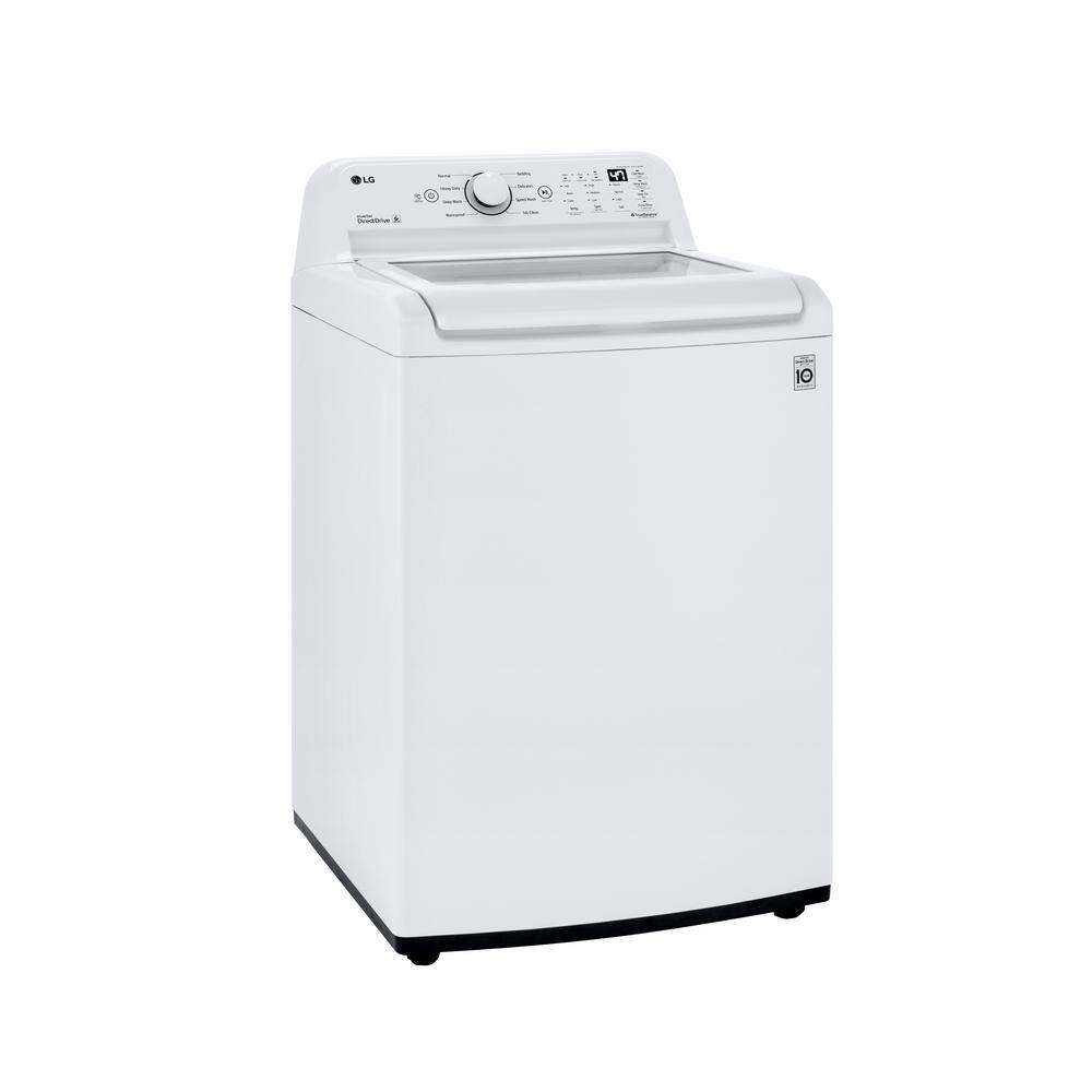 LG 4.3 Cu. Ft. Top Load Washer in White with 4-Way Agitator NeveRust Drum and TurboDrum Technology WT7005CW