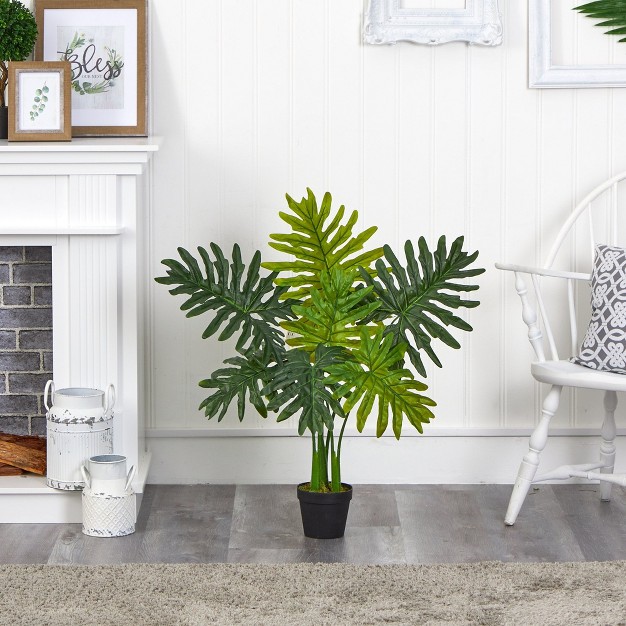 Nearly Natural 3 ft Philodendron Artificial Plant real Touch