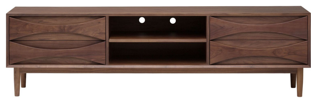 Nuevo Furniture Adele Media Unit Cabinet in Brown   Midcentury   Entertainment Centers And Tv Stands   by Unlimited Furniture Group  Houzz