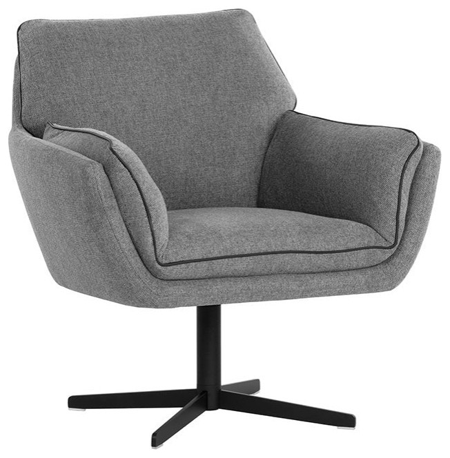 Lizette Swivel Lounge Chair  Belfast Koala Gray   Contemporary   Indoor Chaise Lounge Chairs   by Virgil Stanis Design  Houzz