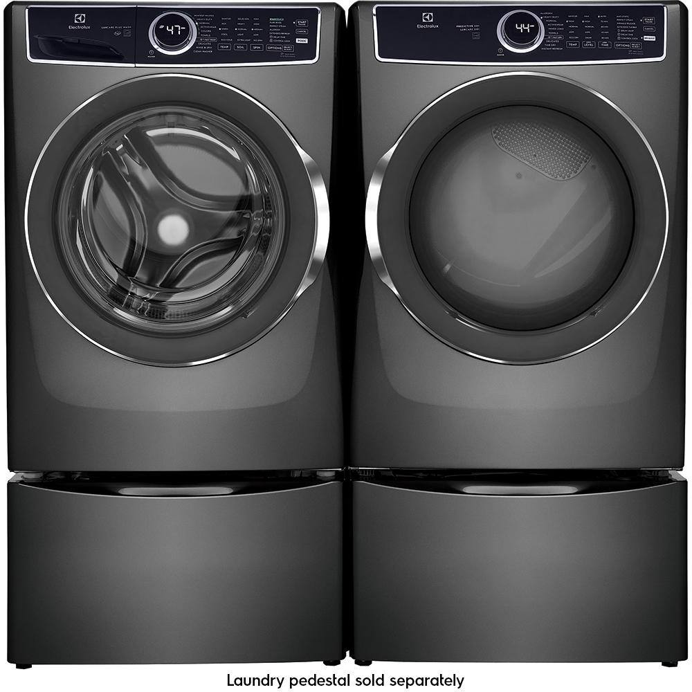 Electrolux 8.0 Cu. Ft Front Load Perfect Steam Electric Dryer with LuxCare Dry and Instant Refresh in Titanium ELFE7537AT