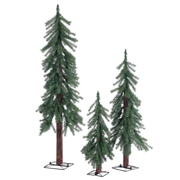 Set of 3 Unlit Alpine Trees