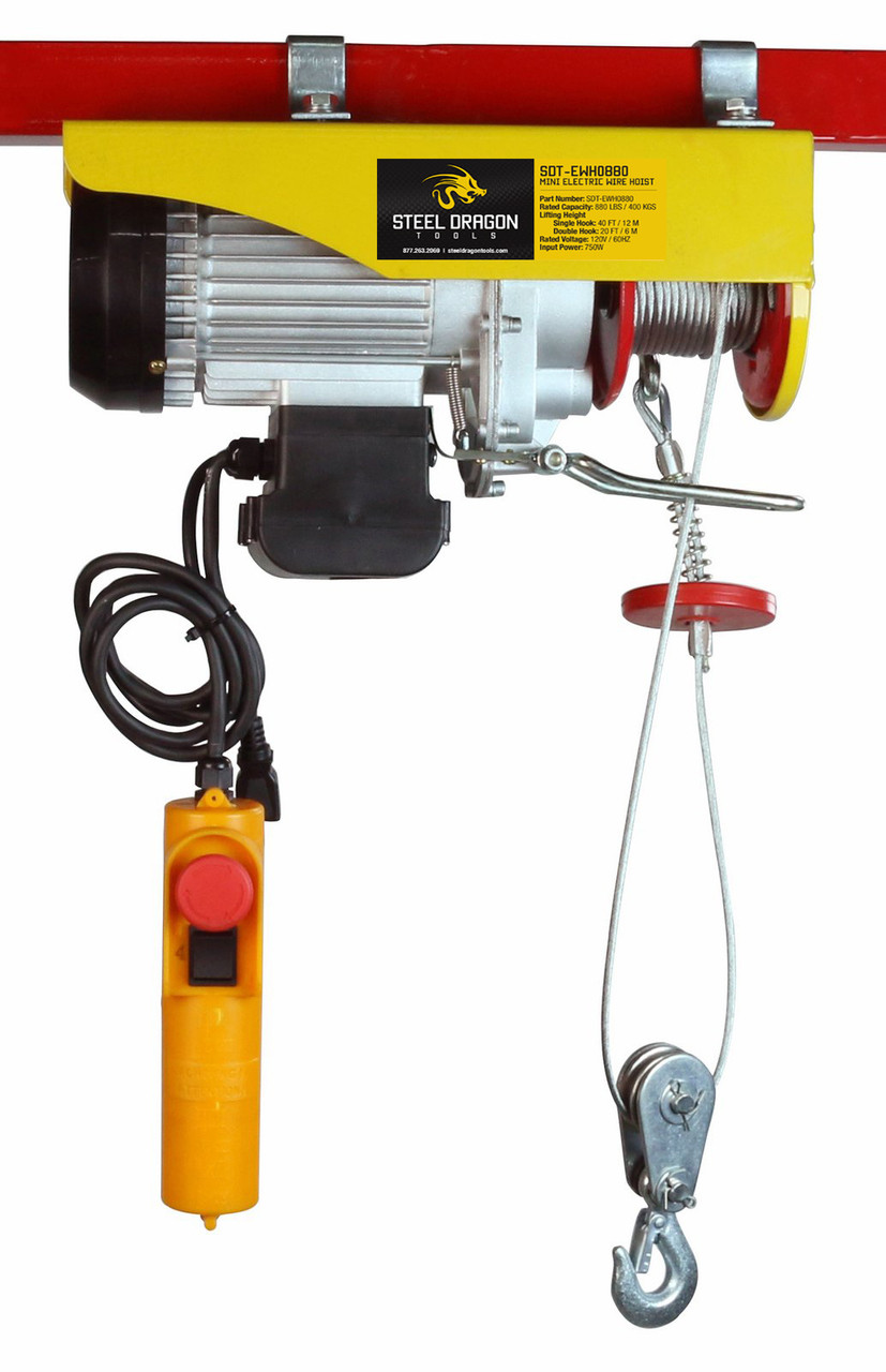 Steel Dragon Tools 880 LBS Mini Electric Wire Cable Hoist