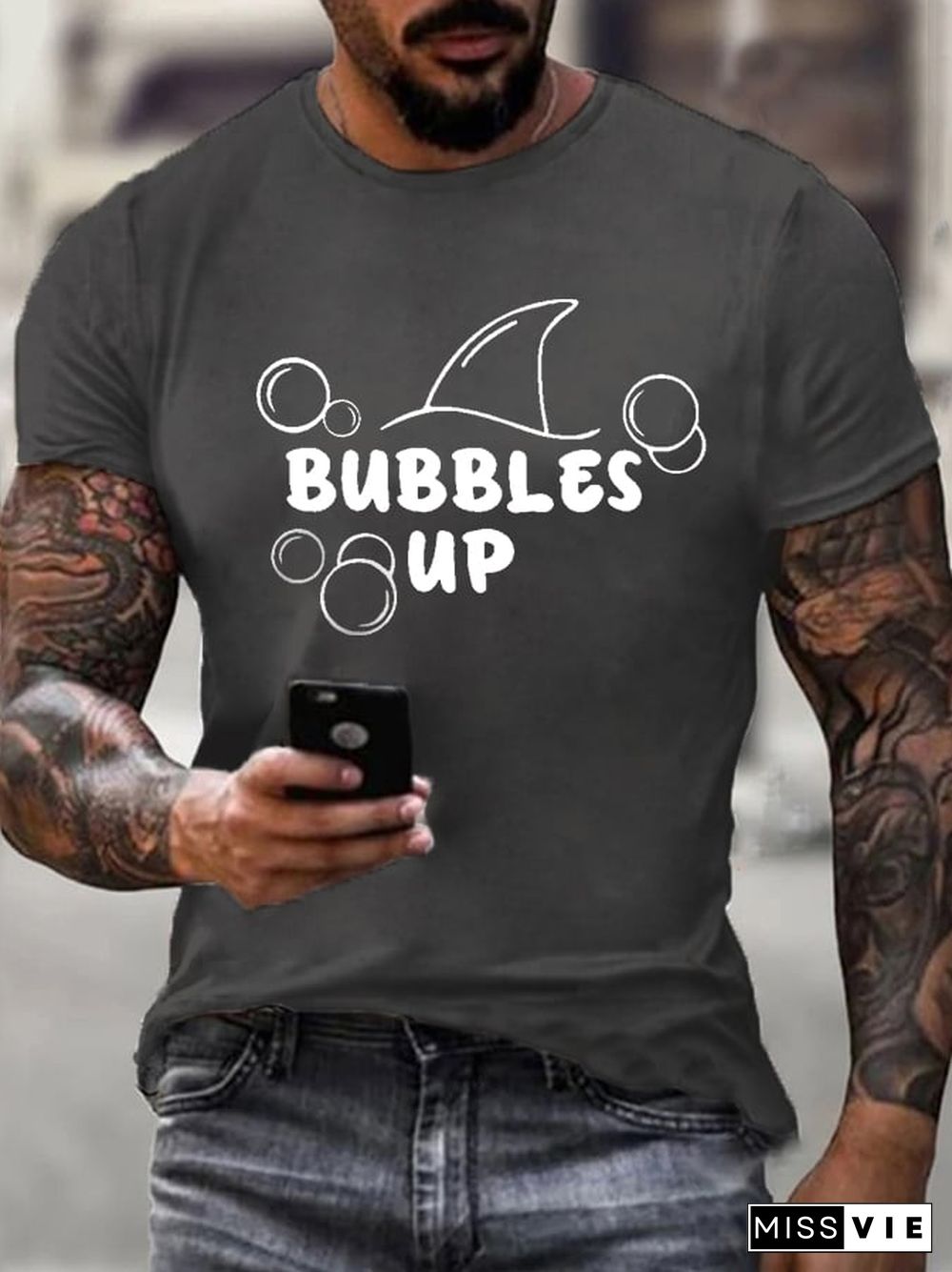 Men's Bubbles Up Jimmy Casual T-Shirt