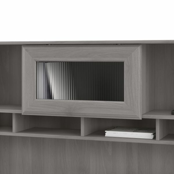 Bush Furniture Cabot 60W Hutch in Modern Gray