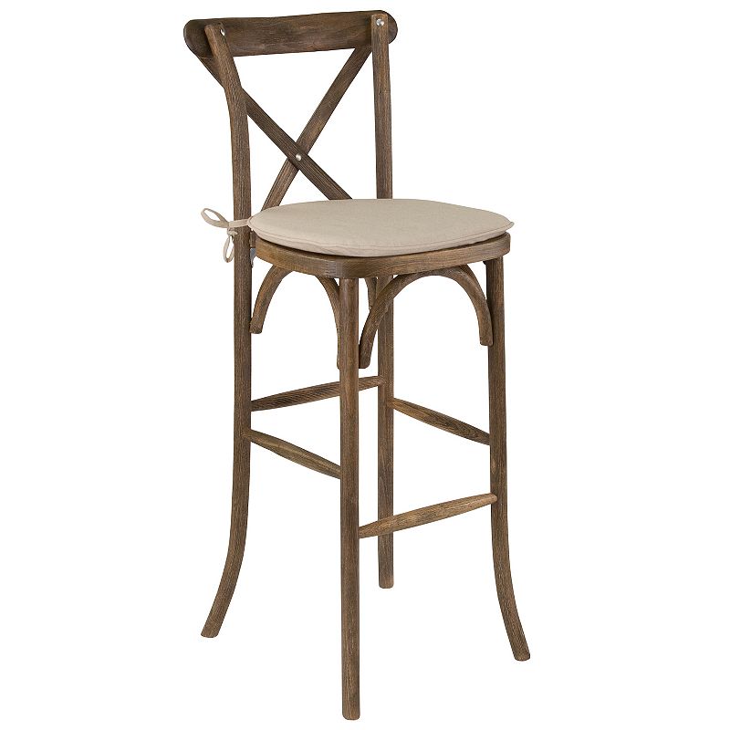 Flash Furniture Hercules Cross Back Cushion Bar Stool