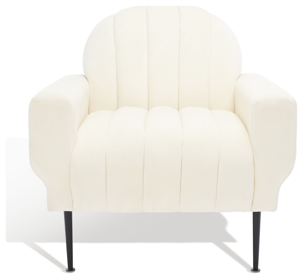 Safavieh Couture Josh Channel Tufted Accent Chair   Midcentury   Armchairs And Accent Chairs   by HedgeApple  Houzz