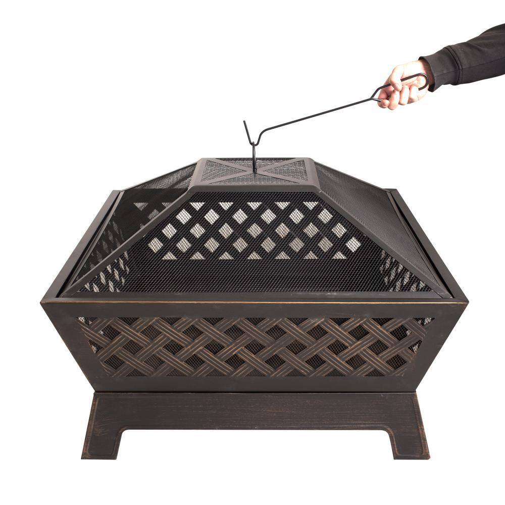 Hampton Bay Tipton 34 in. Steel Deep Bowl Fire Pit in Oil Rubbed Bronze OFW832S