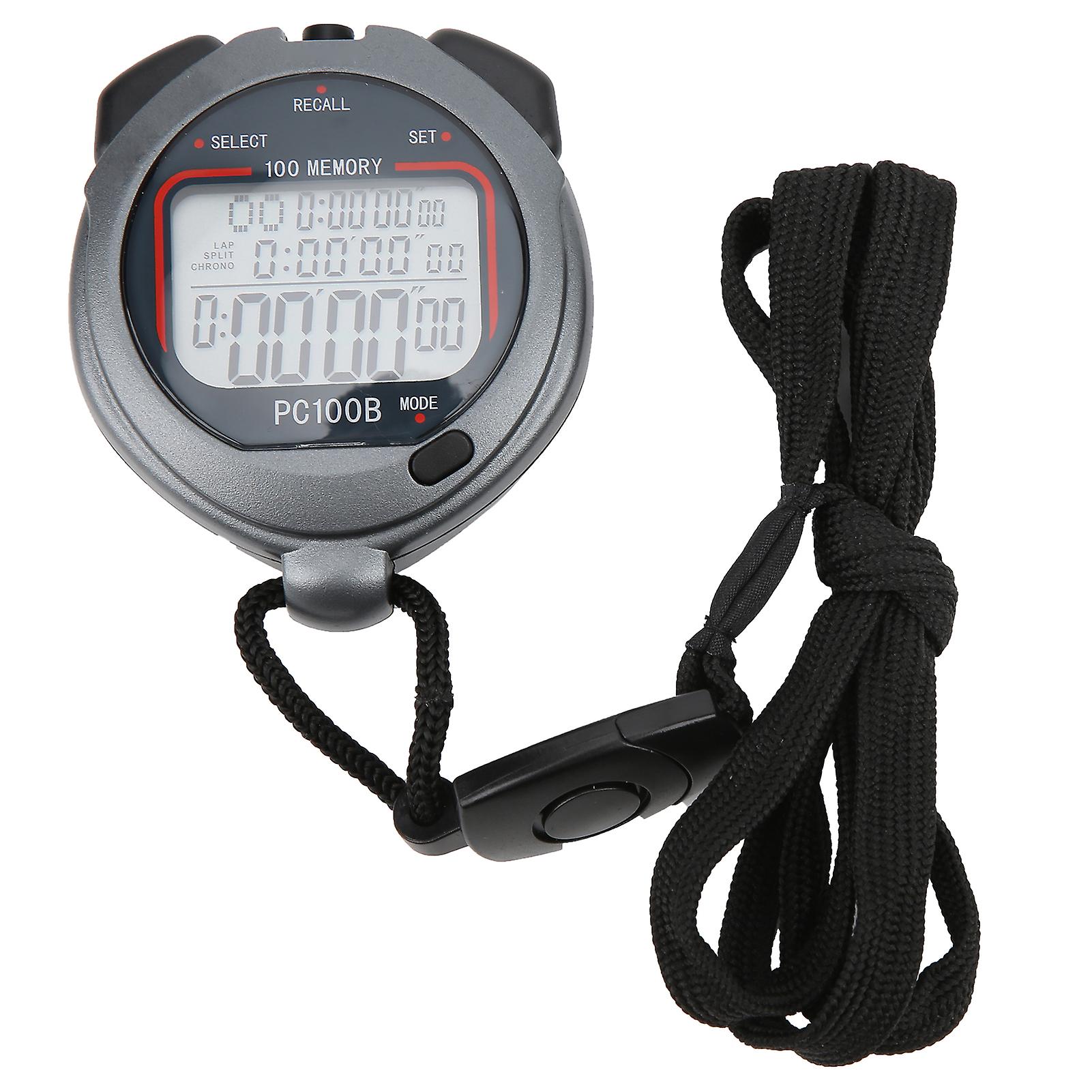 Pc100b Digital Sport Stopwatch Timer Handheld Chronograph Digital Stopwatch For Running