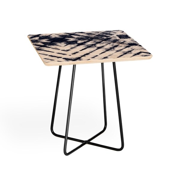 Deny Designs Shibori Tie Dye Side Table (Round or square， 2 leg options)