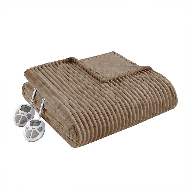 Serta Corded Plush Electric Heated Blanket