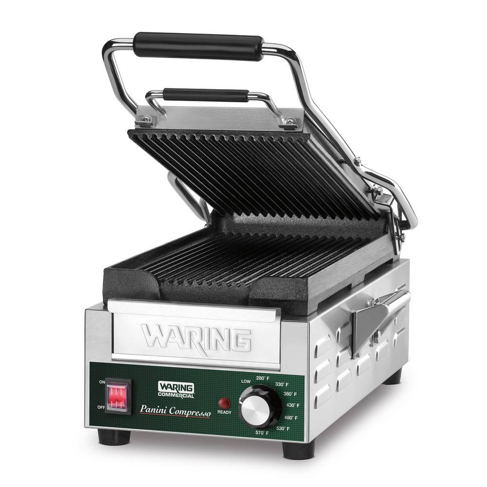 Waring Commercial Panini Compresso - Slimline Panini Grill- 120-Volt (14.5 in. x 7.75 in. cooking surface) WPG200