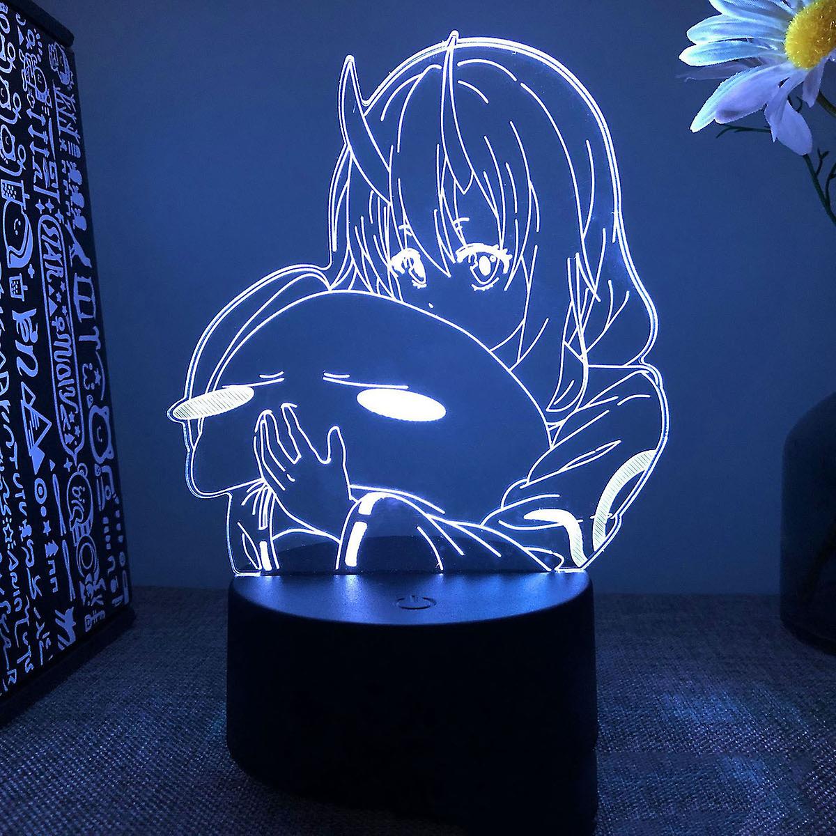 About Me Reincarnated Into A Slime Illusion Lamp 3d Night Light With 16 Color Change Remote Control，room Dcor