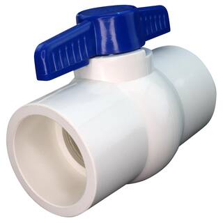 Everbilt 1-12 in. PVC Sch. 40 Slip x Slip Ball Valve PVCBV112