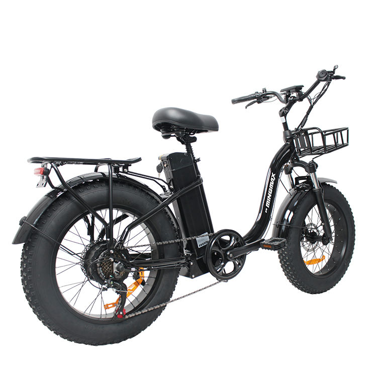 wholesale Low Step Through Thru Folding Foldable Cruiser Tire Fat Tyre 20 Wheel 48v Powerful E Pedelec Motor Snow Electric Bike