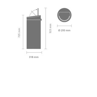 Brabantia 8 Gal. Touch Top Trash Can in Matte Black 115301