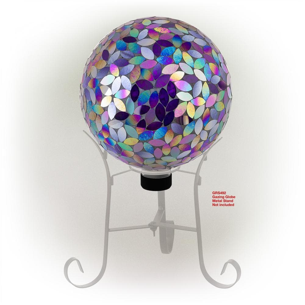 Alpine Corporation Indoor/Outdoor Glass Mosaic Gazing Globe Yard Decoration GRS122