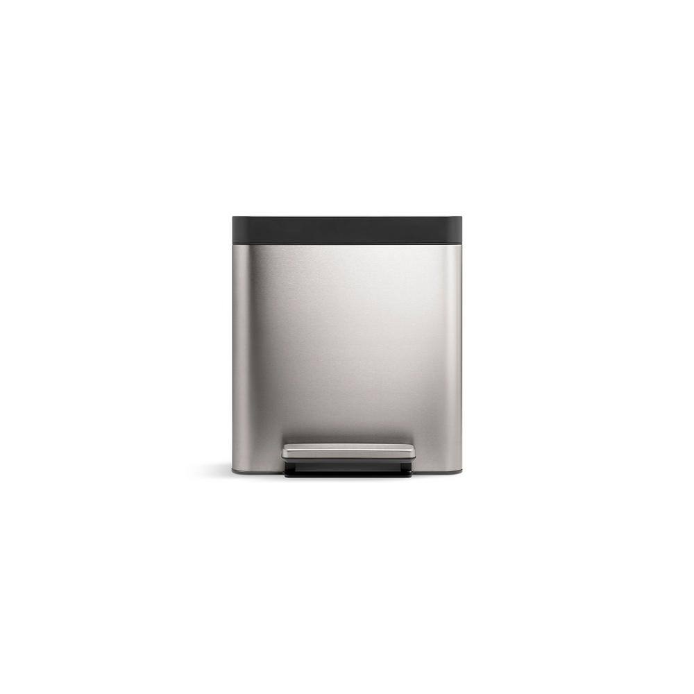 KOHLER 8 Gal. Pantry Stainless Steel Trash Can with Stainless Steel K-20942-ST