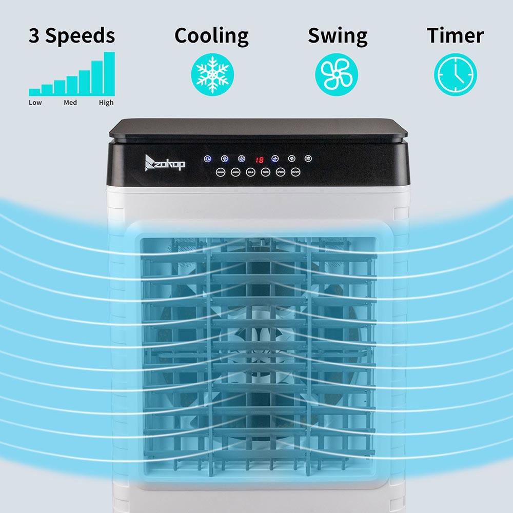 Yescom Portable Swamp Evaporative Cooler 150W 50L 2940 CFM