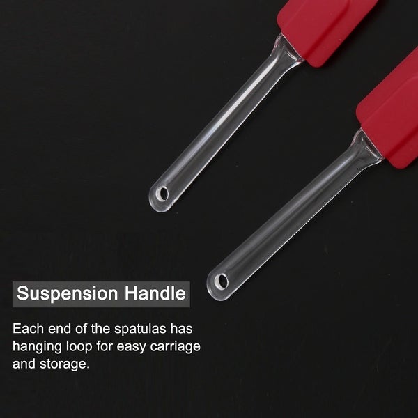 2pcs Flexible Silicone Spatula Heat Resistant Non Stick for Cooking - 9.6