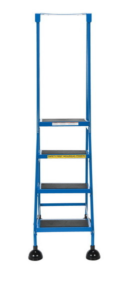 Vestil LAD 4 B spring loaded roll ladder 4 step bl...