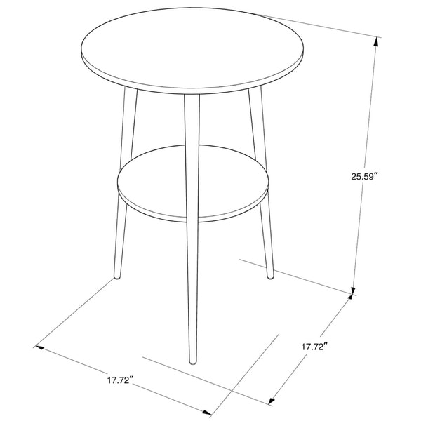 Carson Carrington Bangling Round 2-tier End Table