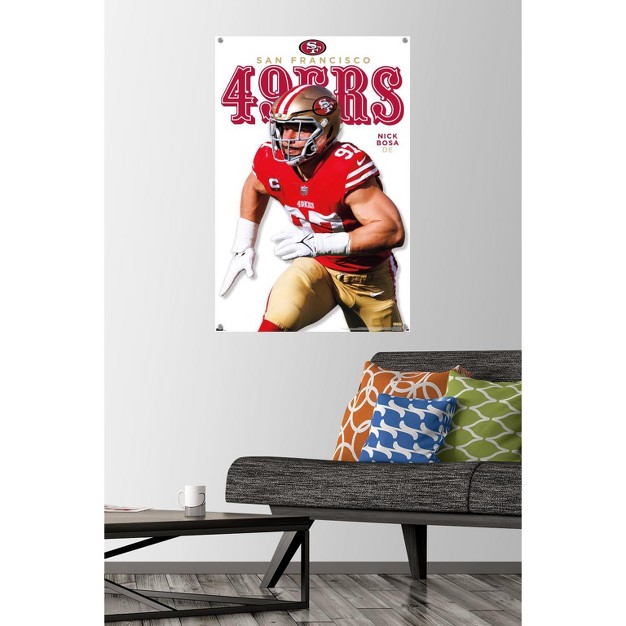 Trends International Nfl San Francisco 49ers Nick Bosa Feature Series 23 Unframed Wall Poster Prints