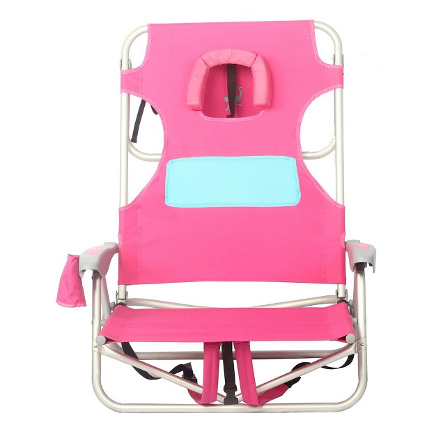 Ostrich Ladies Comfort amp On your back Lightweight Beach Reclining Lawn Chair With Backpack Straps Outdoor Furniture For Pool Camping Or Patio Pink