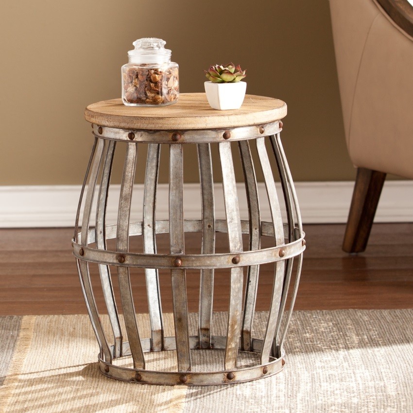 Mencino Accent Table   Farmhouse   Side Tables And End Tables   by VirVentures  Houzz