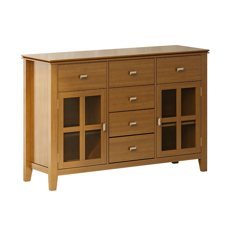 Simpli Home Solid Wood Contemporary Sideboard Buffet Credenza