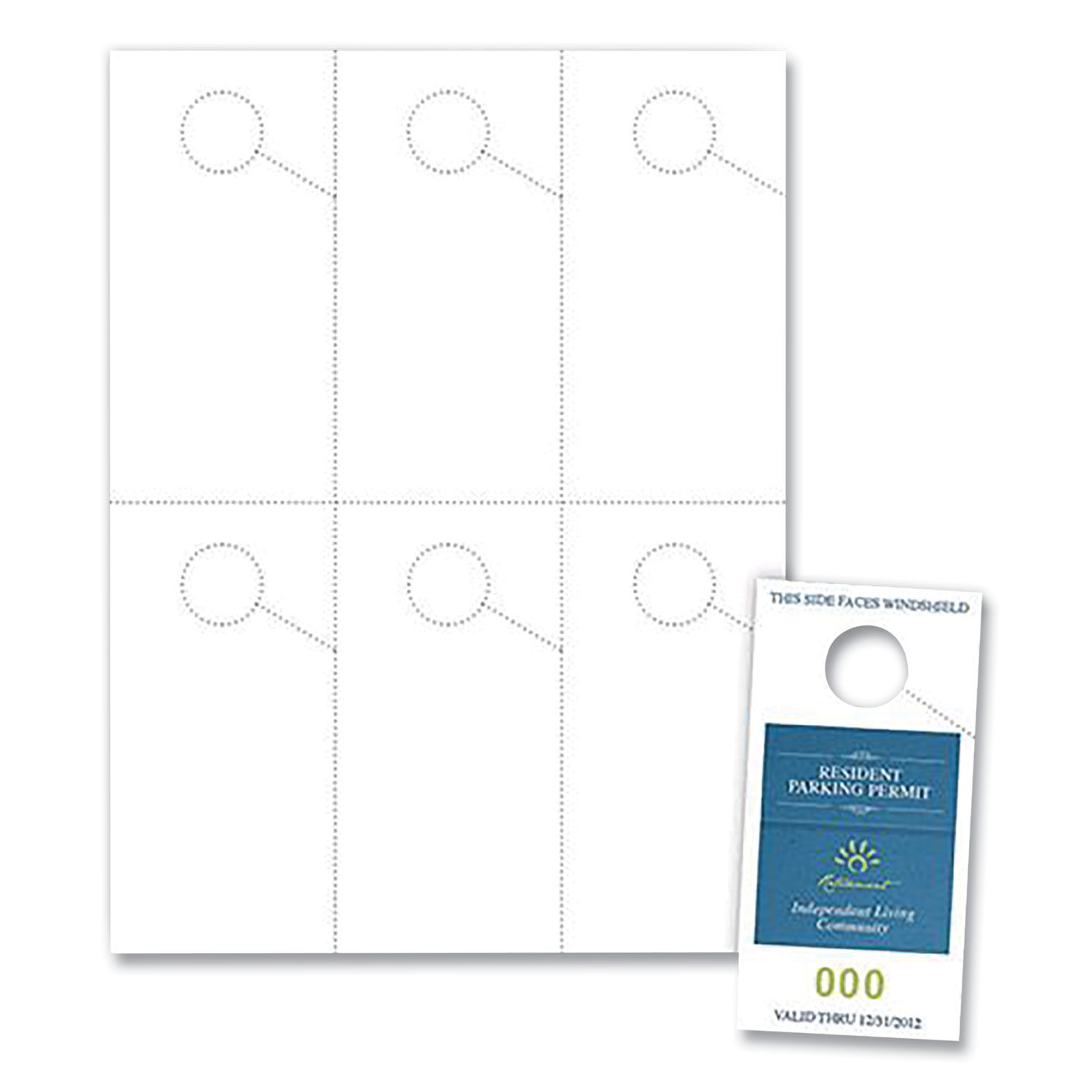 Micro-Perforated Parking Pass by Blanks