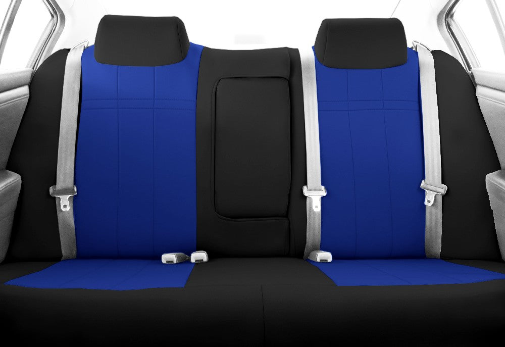 CalTrend Rear Neo Seat Covers for 2011-2022 Ram 1500|Ram 1500 Classic - DG302-04NN Blue Insert with Black Trim