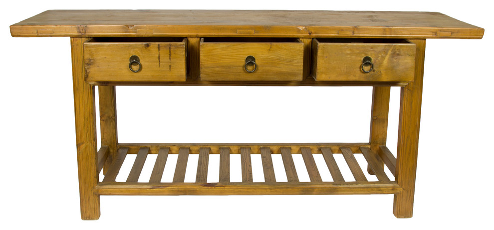 Chinese Country Charm Reclaimed Wood Console Table   Transitional   Console Tables   by Redd Furnishings  Houzz