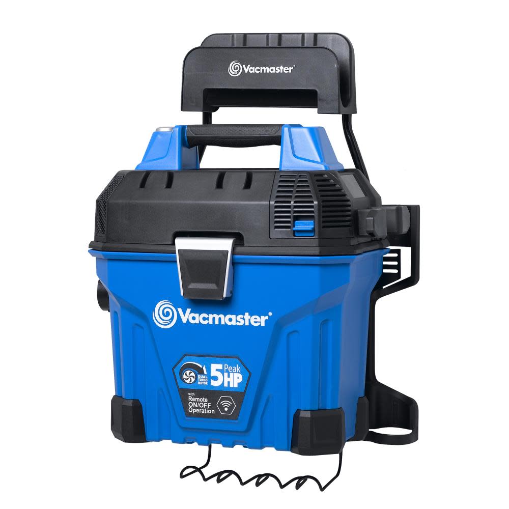 5 Gallon Wall Mountable Wet/Dry Vac with Remote Control ;