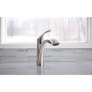 KOHLER Mistos Single-Handle Pull-Out Sprayer Kitchen Faucet In Stainless Steel K-R72510-SD-VS