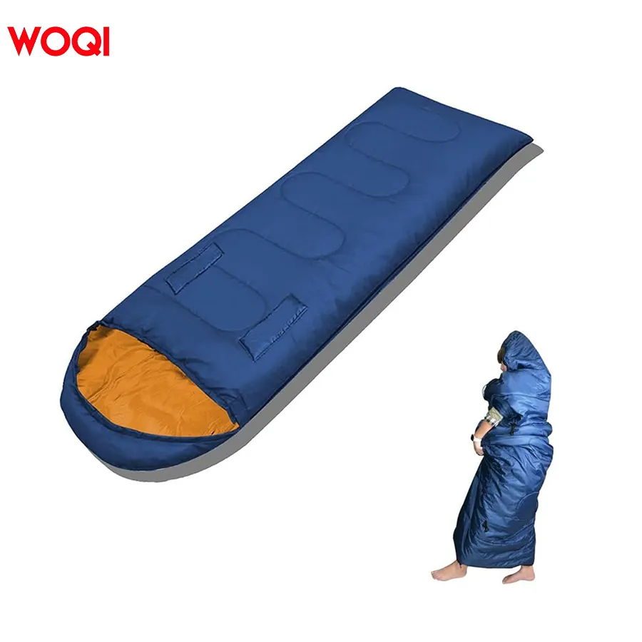 WOQI lightweight and small wearable sleeping bag with arm holes  suitable for cold weather hiking