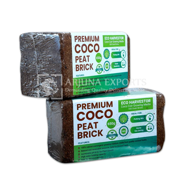 High Class Quality Trusted Manufacturer And Supplier Of Coir Pith 650 Gram Coconut Peat Block For Spill Cleaning