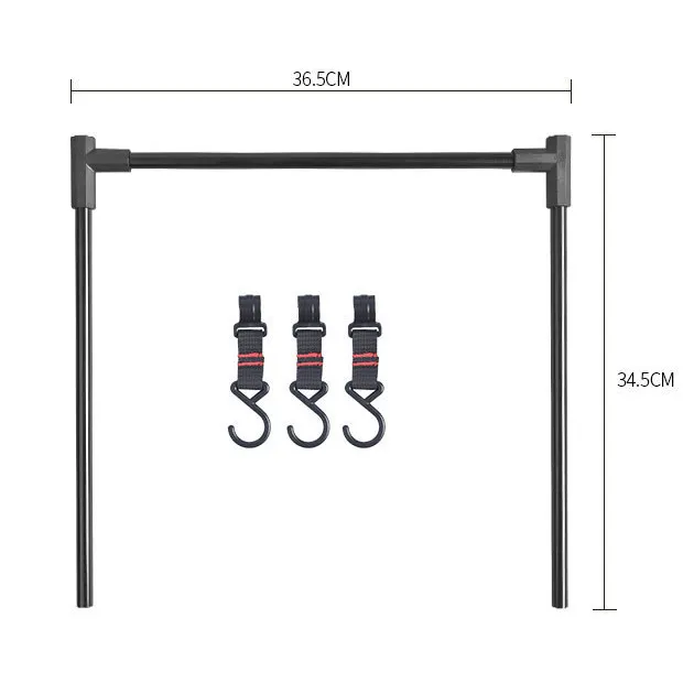 outdoor camping and hiking barbecue use aluminium camping  shelf Multifunction Folding Tableware Storage Rack Lamp Hanging rack