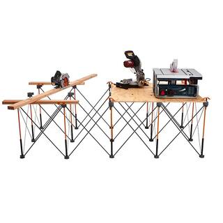 BORA 30 in. x 48 in. x 96 in. Steel Centipede Work Support Sawhorse with Accessories CK15S