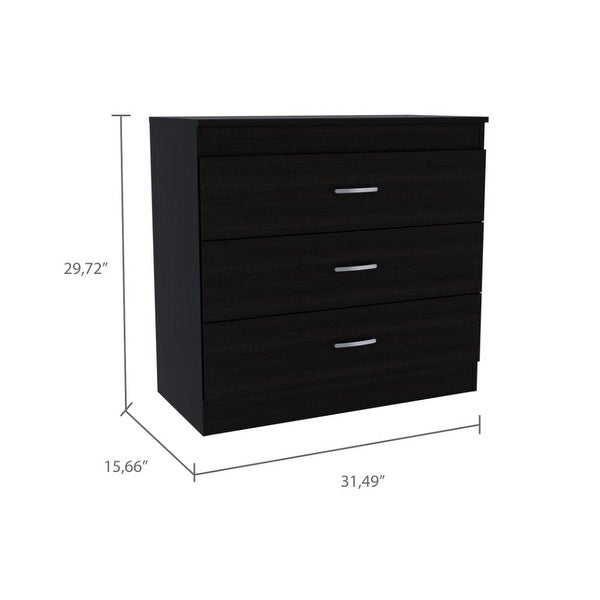 TUHOME Melia 3 Drawer Dresser with Superior Top and Metal Hardware - - 34809657