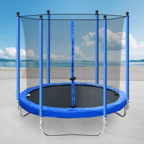 8FT Trampoline with Safety Enclosure Net  Heavy Du...