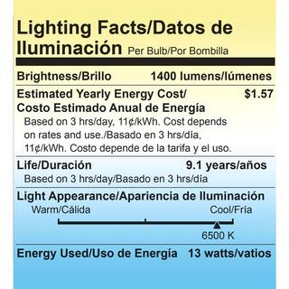 Viribright 100-Watt Equivalent Soft White (2700K) A19 E26 Base LED Light Bulbs (4-Pack) 751657-4