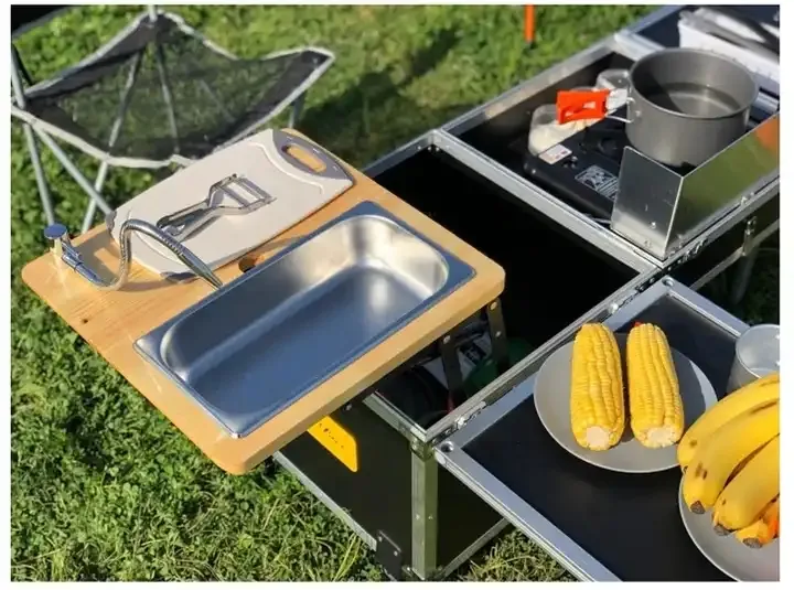 Firstents Travel Outdoor Kitchen Set Camping Outdoor Kitchen Design Foldable Portable Kitchen for Sale