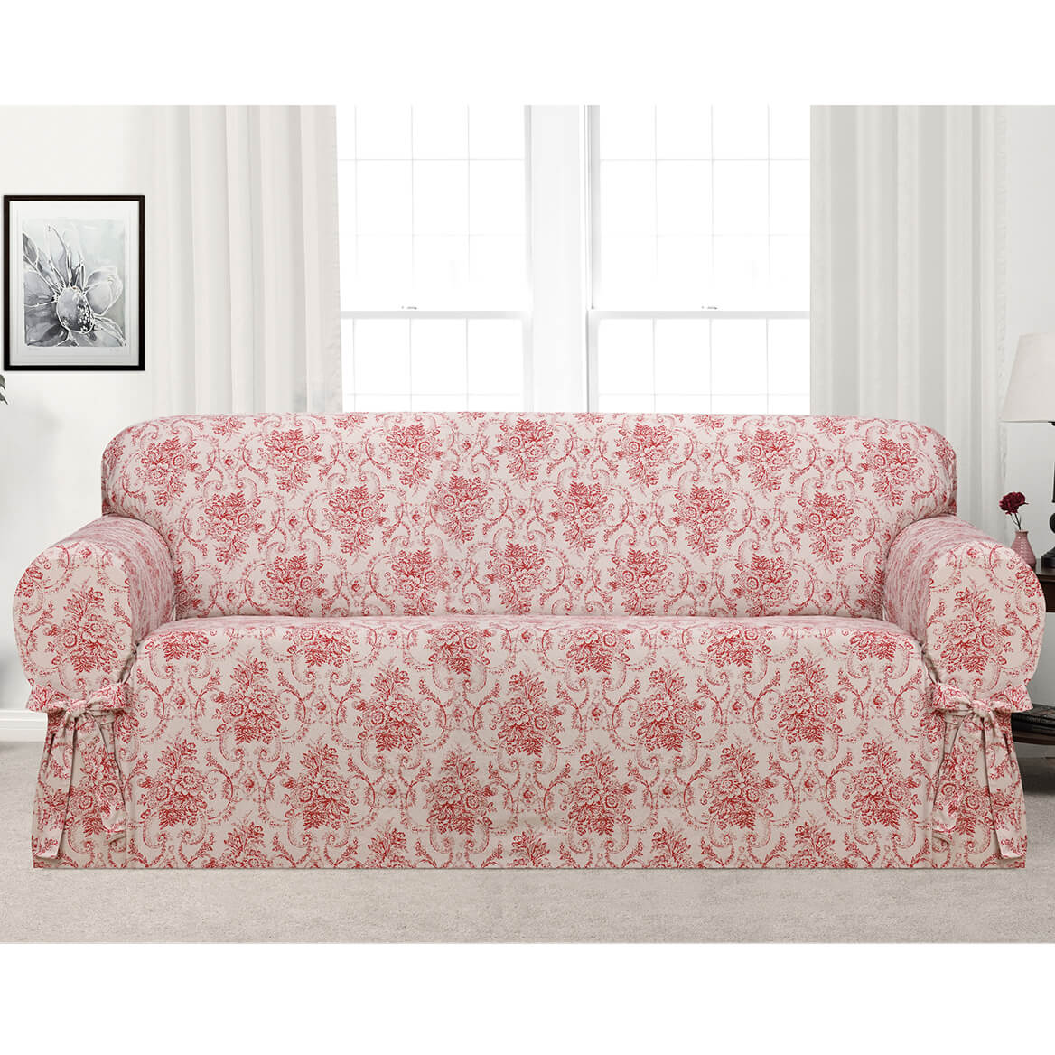 Kathy Ireland Chateau Sofa Red