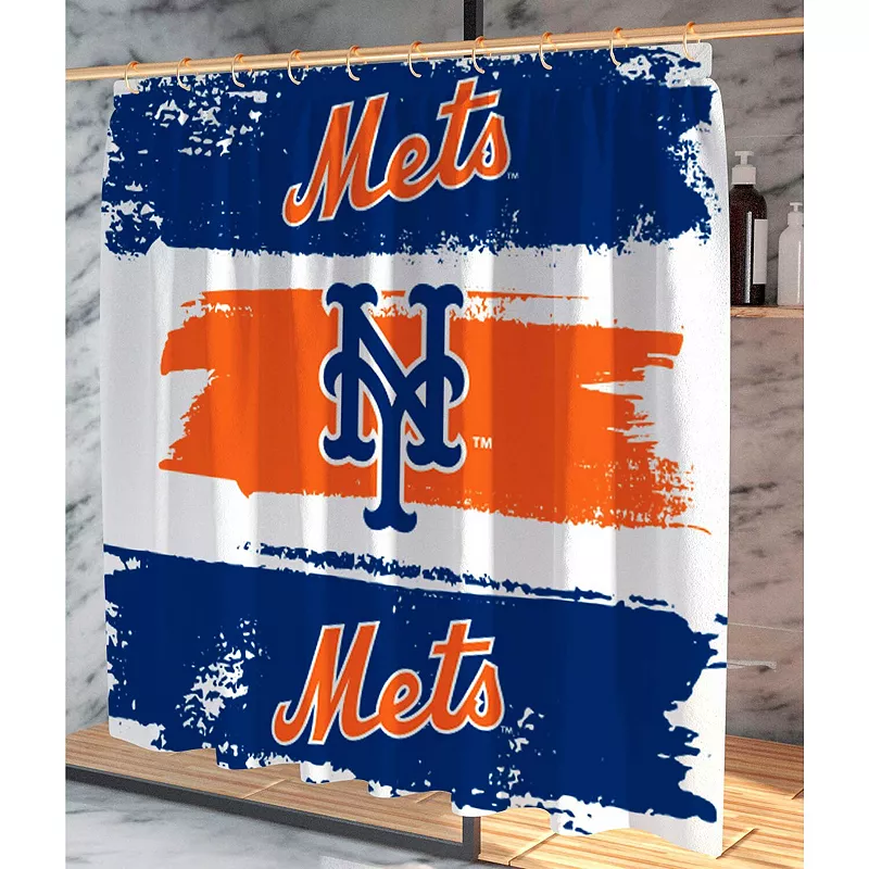 Pegasus New York Mets Shower Curtain and Bath Mat Set